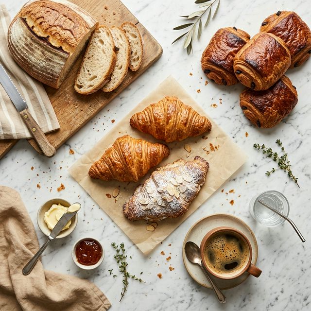 Assortment of fresh pastries